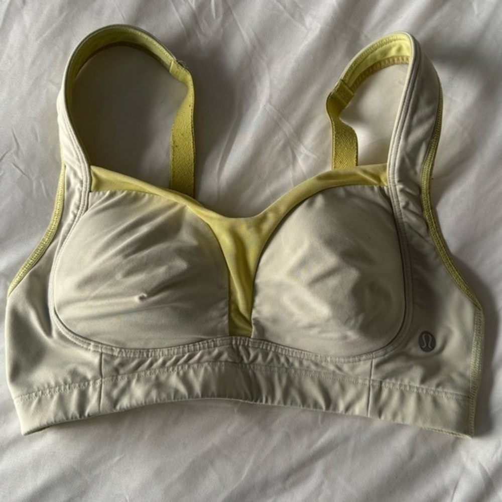 Lululemon Ta Ta Tamer High Impact Sports Bra, Mellow Yellow